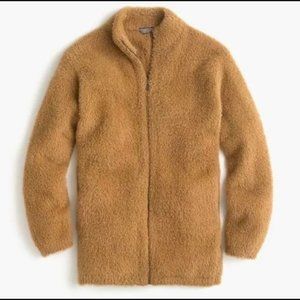J. Crew Point Sur camel teddy cardigan